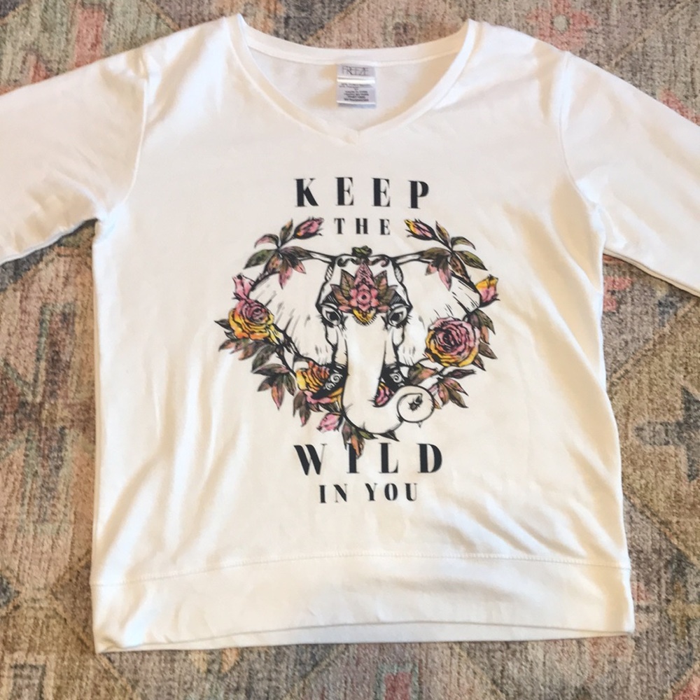 Graphic crew neck